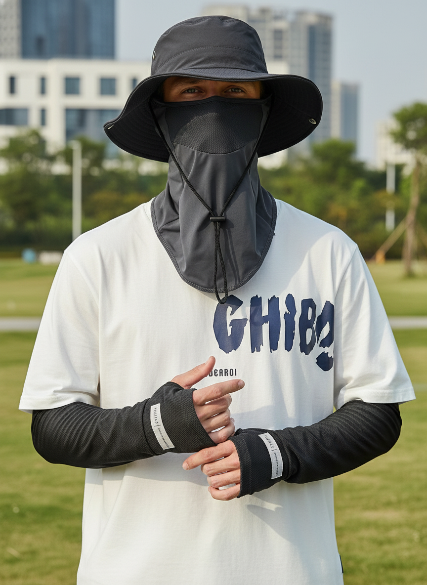 Shadecraft™ – UPF 50+ 360° Coverage Bucket Hat with Detachable Face Cover &amp; Neck Flap + 50% OFF
