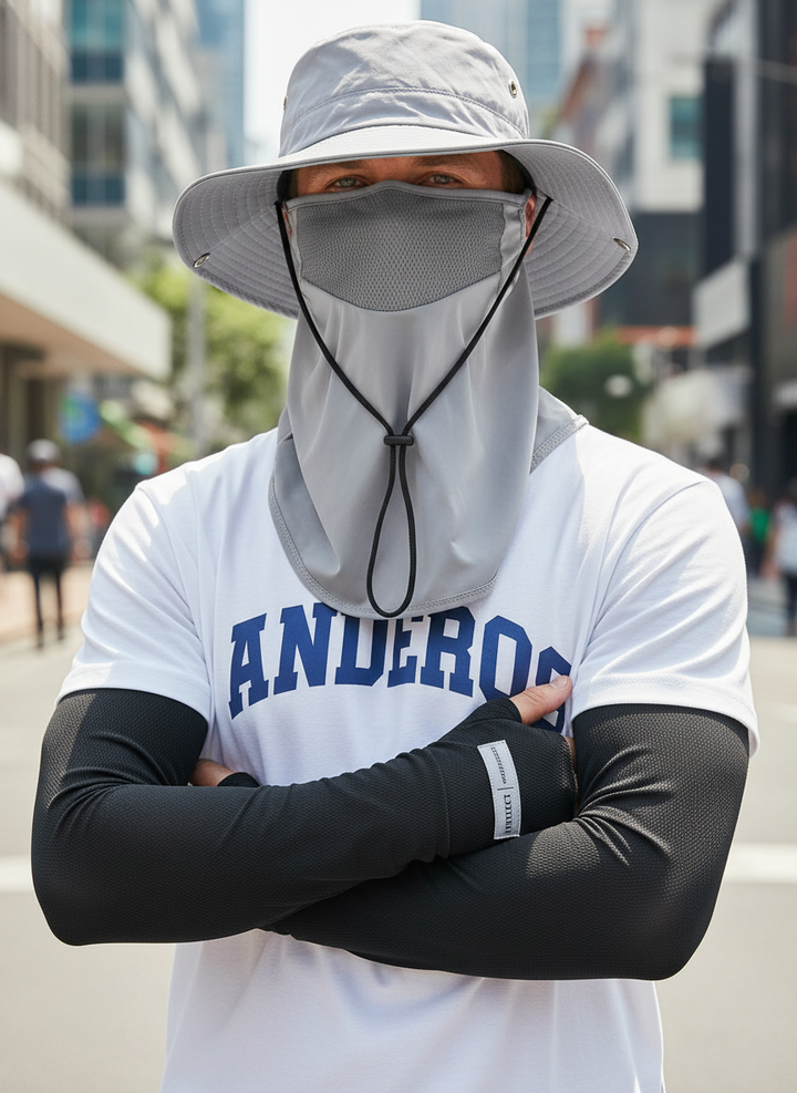 Shadecraft™ – UPF 50+ 360° Coverage Bucket Hat with Detachable Face Cover &amp; Neck Flap + 50% OFF