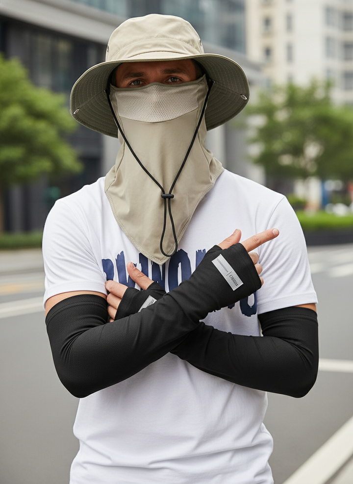 Shadecraft™ – UPF 50+ 360° Coverage Bucket Hat with Detachable Face Cover &amp; Neck Flap + 50% OFF