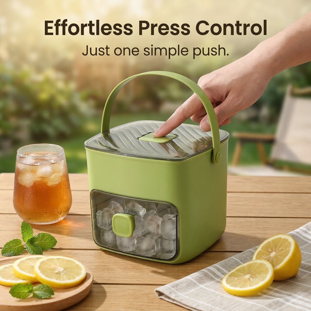 The AuraChill Ice Station — 2-in-1 Large Capacity Ice Maker &amp; Storage Bin + 50% OFF