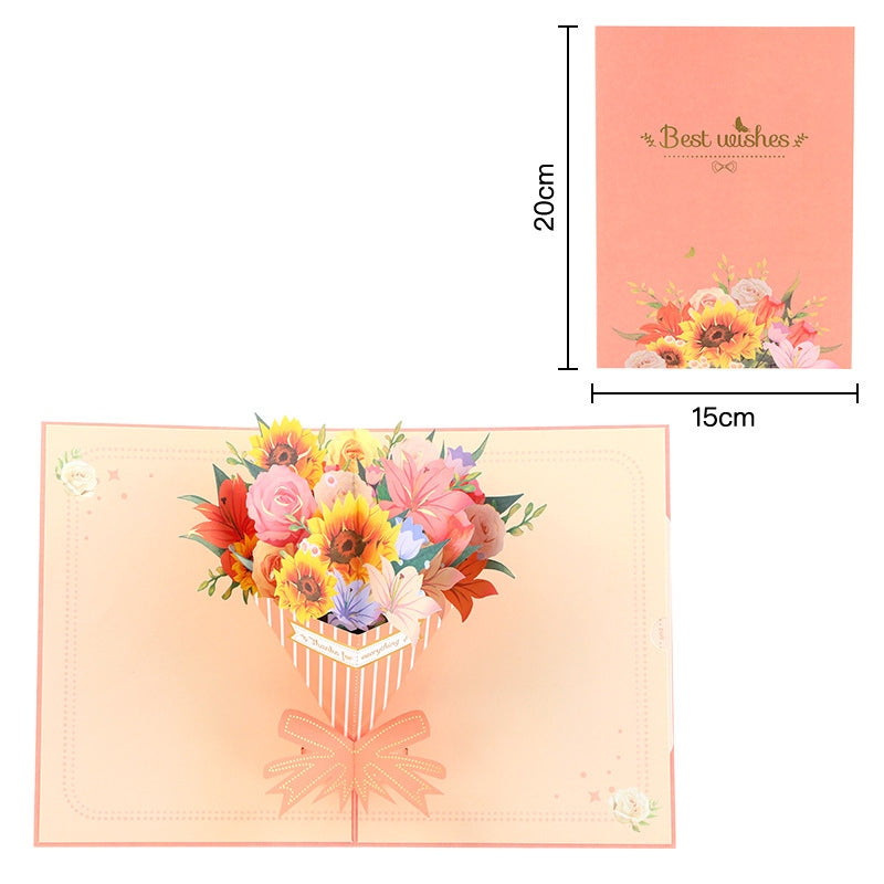 Bloomfold™ – 3D Pop-Up Floral Bouquet Card with Hidden Message Slot + 50% OFF