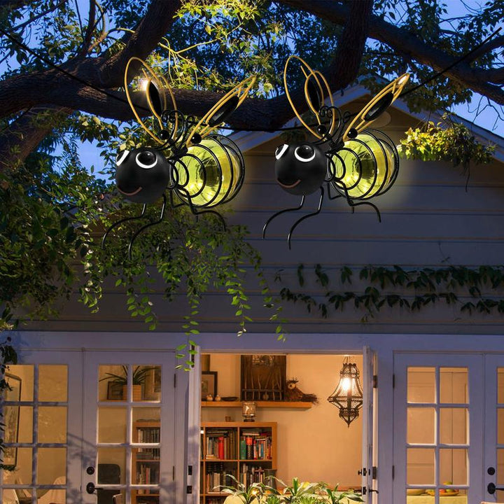 HoneyHollow™ – Solar-Powered Hanging Bee Garden Light with Warm LED Glow + 50% OFF
