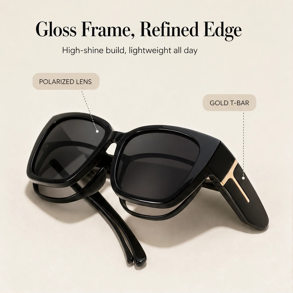 Solène™ – Polarized Mirrored Fit-Over Sunglasses with UV400 Protection for Women Who Wear Glasses + 1+1 FREE