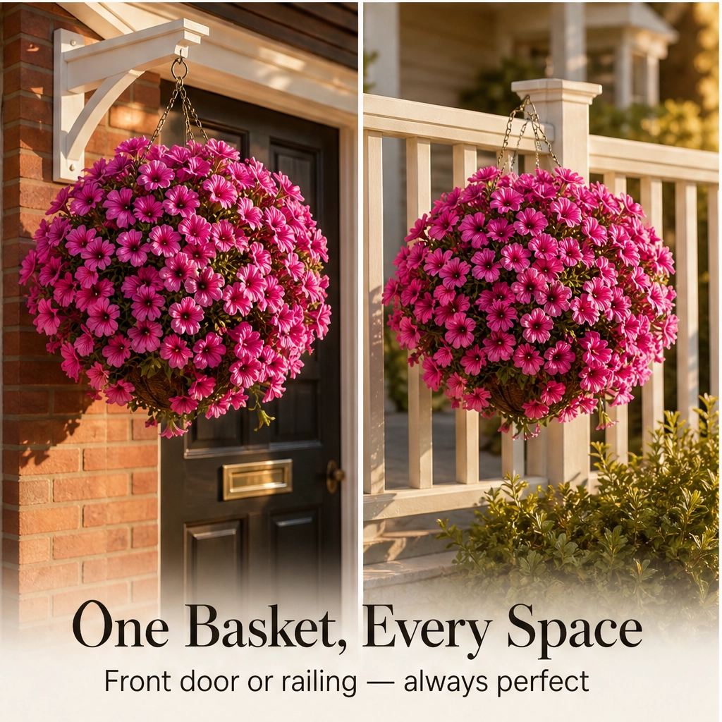 Everbloom™ – UV-Resistant Realistic Petunia Hanging Basket Flowers + 50% OFF