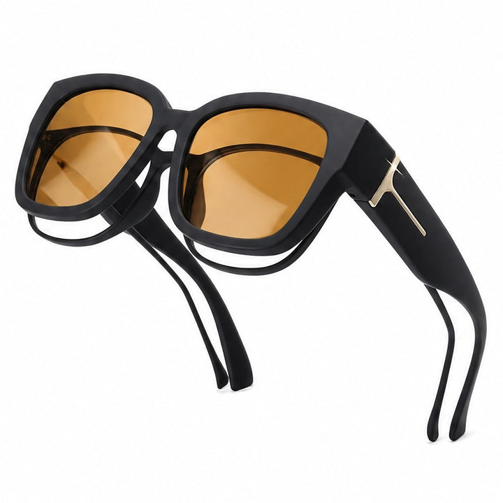 Solène™ – Polarized Mirrored Fit-Over Sunglasses with UV400 Protection for Women Who Wear Glasses + 1+1 FREE