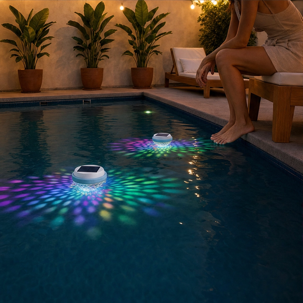 Glowcove™ – Solar-Powered Floating Pool Light with 7-Color Diamond Prism &amp; Dusk-to-Dawn Sensor + 50% OFF