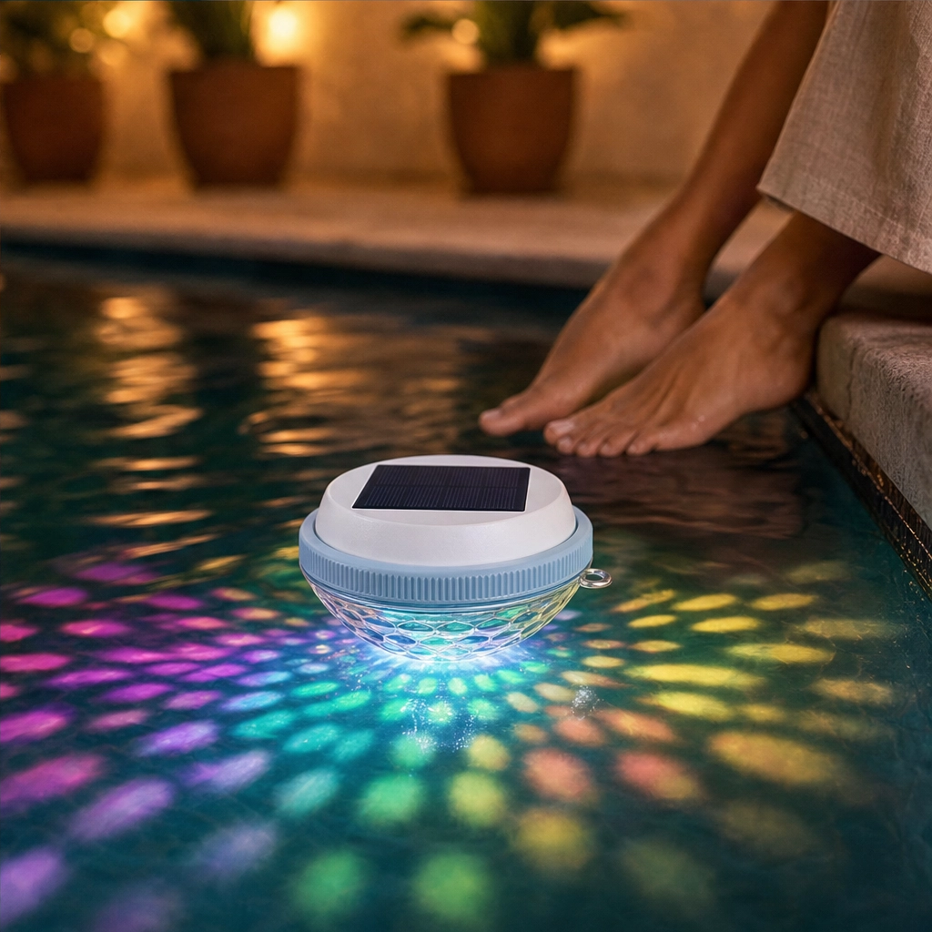 Glowcove™ – Solar-Powered Floating Pool Light with 7-Color Diamond Prism &amp; Dusk-to-Dawn Sensor + 50% OFF