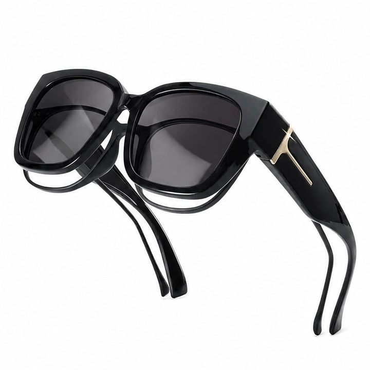 Solène™ – Polarized Mirrored Fit-Over Sunglasses with UV400 Protection for Women Who Wear Glasses + 1+1 FREE