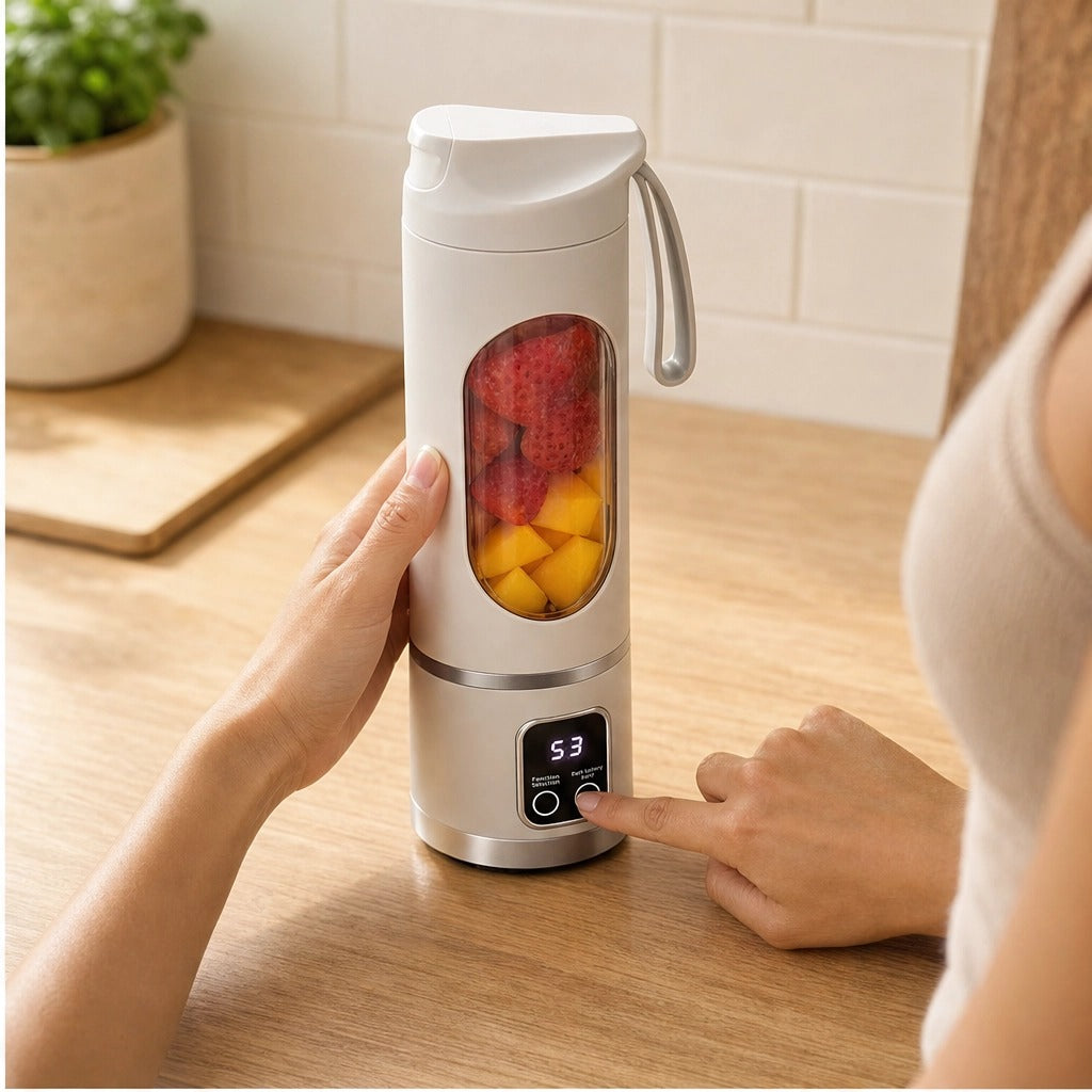 Pulsewell™ – Portable 500ml USB-C Blender with 12-Blade Power &amp; Digital Battery Display + 50% OFF