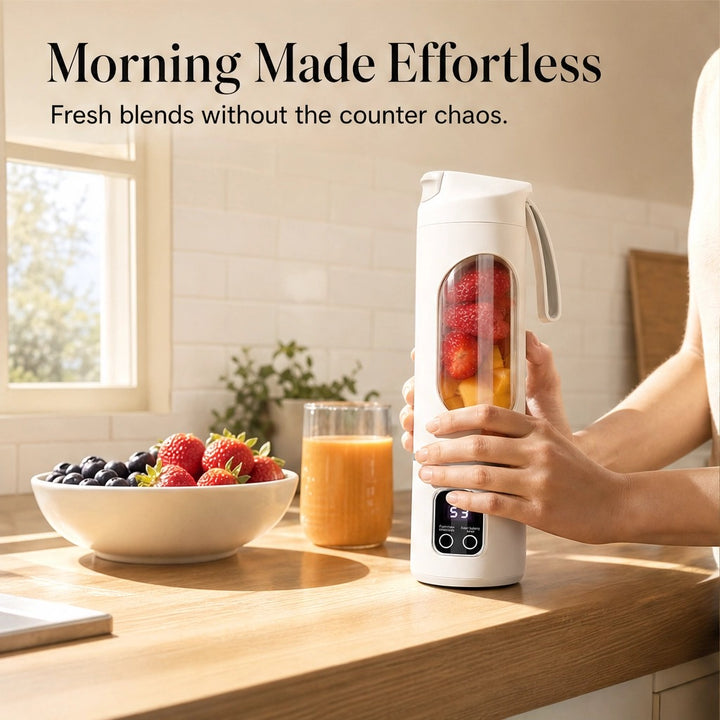 Pulsewell™ – Portable 500ml USB-C Blender with 12-Blade Power &amp; Digital Battery Display + 50% OFF