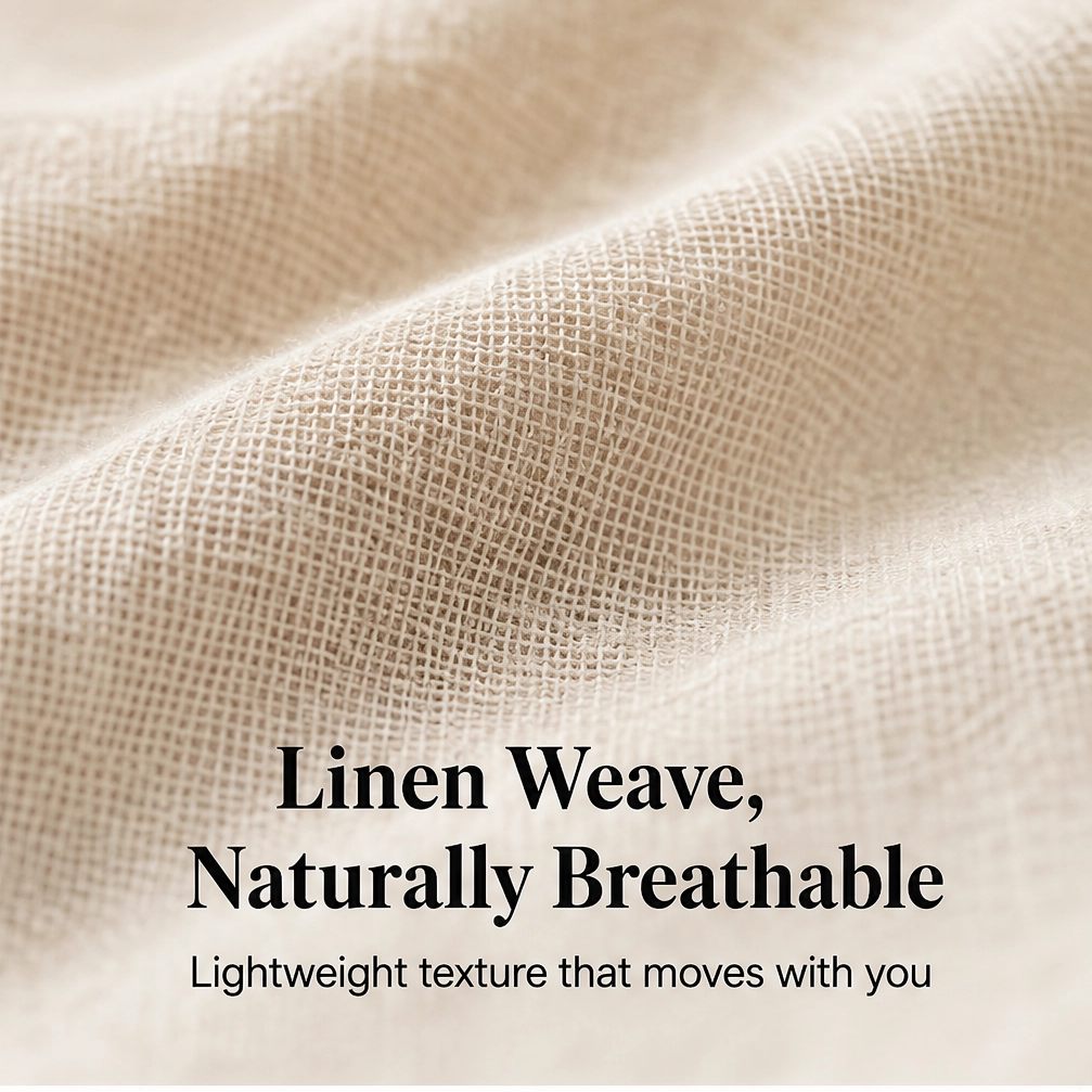 Willowhem™ – Smocked High-Waist Cotton Linen Wide-Leg Ruffle Lounge Pants + 50% OFF