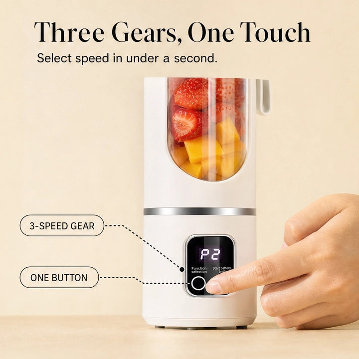 Pulsewell™ – Portable 500ml USB-C Blender with 12-Blade Power &amp; Digital Battery Display + 50% OFF