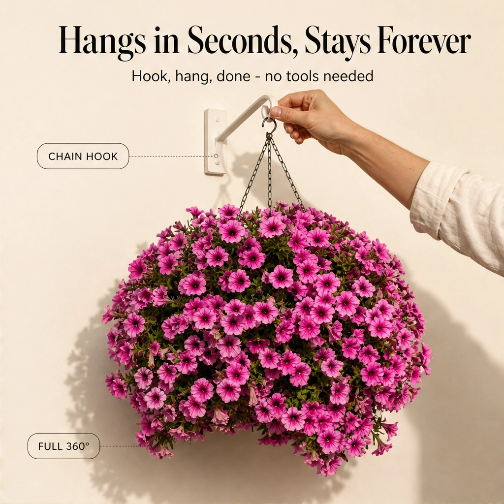 Everbloom™ – UV-Resistant Realistic Petunia Hanging Basket Flowers + 50% OFF