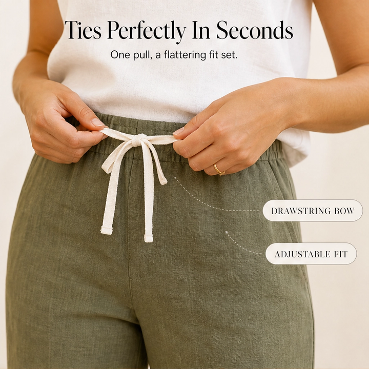 Driftwell™ – Breezy High-Waist Cotton-Linen Wide-Leg Pants + 50% OFF