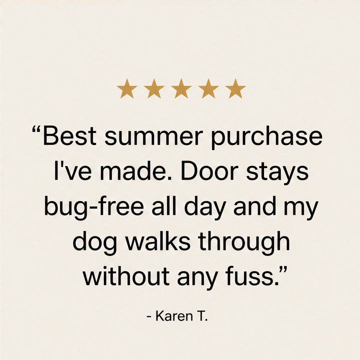 Breezely™ – Hands-Free Magnetic Screen Door with Heavy-Duty Mesh &amp; Auto-Close Magnets + 50% OFF