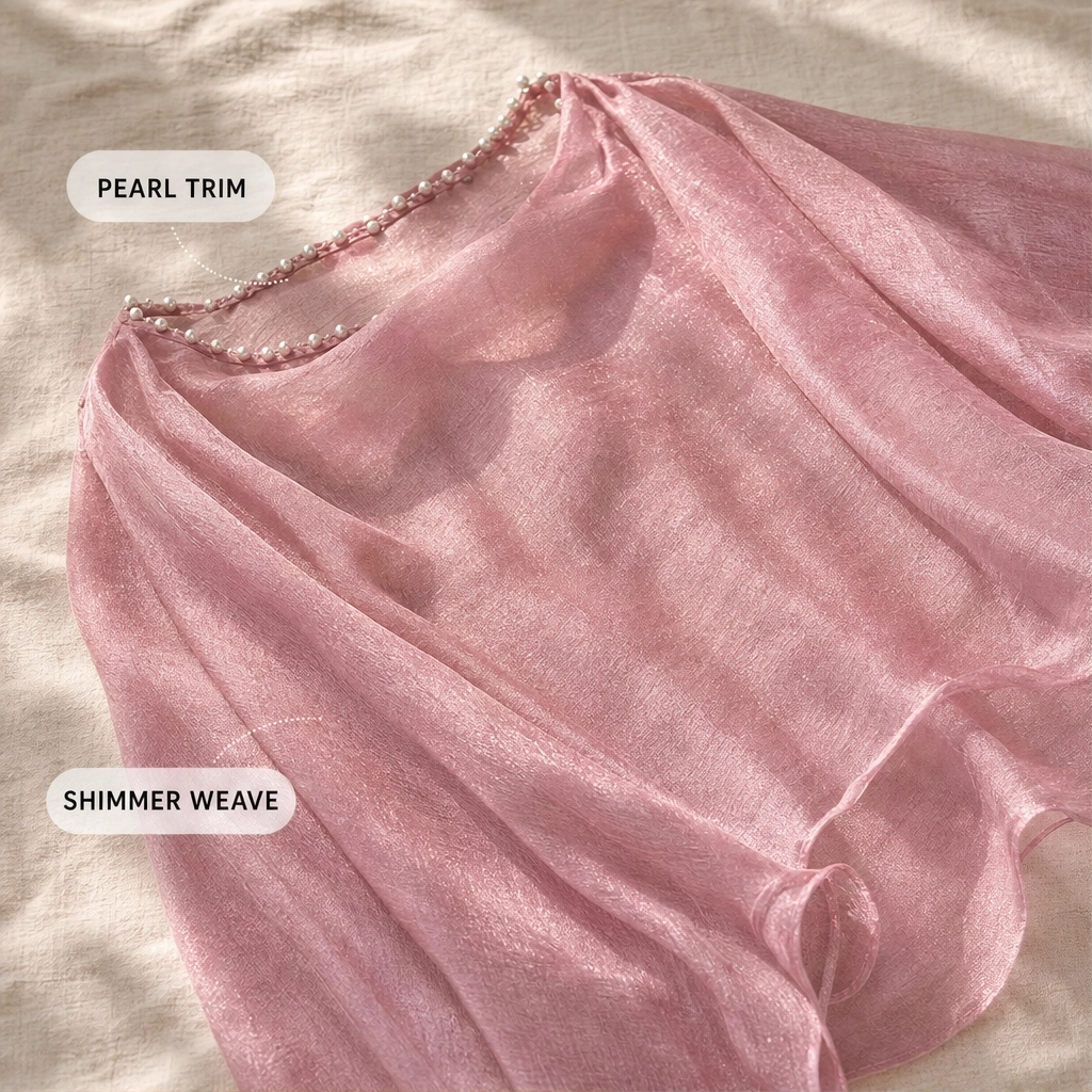 Gossamere™ – Lightweight Linen Cape-Sleeve Drape Shawl + 50% OFF