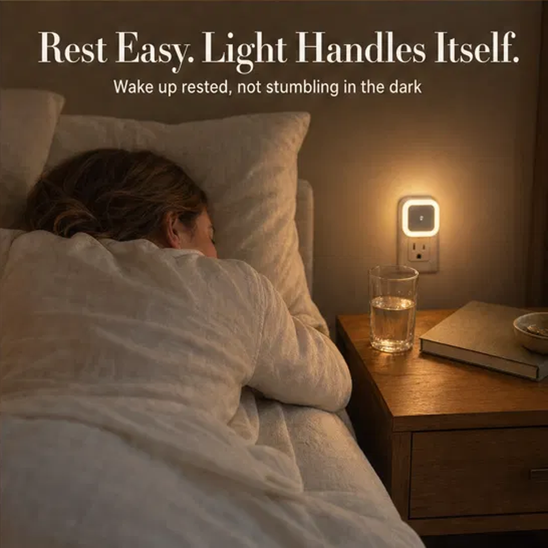 Halowick™ – Dusk-to-Dawn Smart Sensor LED Night Light with 3-Level Dimming + 50% OFF