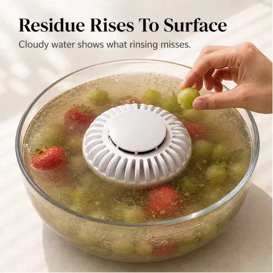 Lumicrisp™ – UV Sterilizing Bubble Washer for Fruits, Vegetables &amp; Seafood + 50% OFF