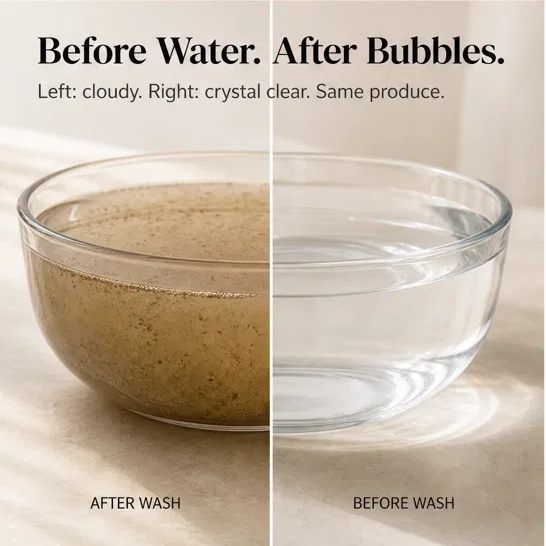 Lumicrisp™ – UV Sterilizing Bubble Washer for Fruits, Vegetables &amp; Seafood + 50% OFF