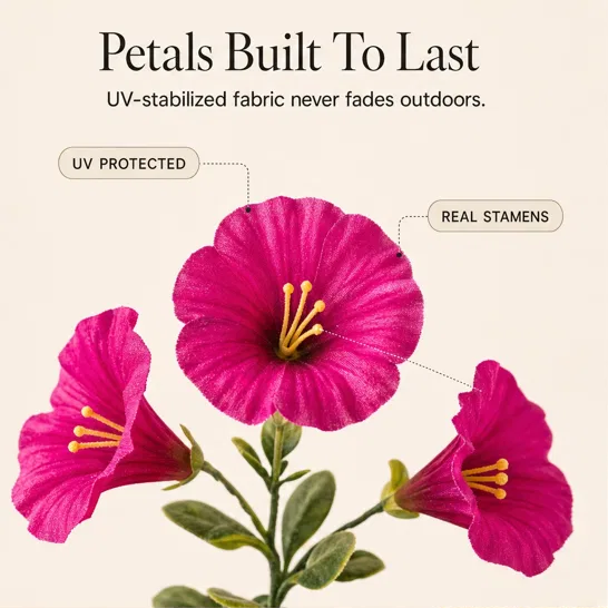 Bowerly™ – UV-Resistant Lifelike Hanging Morning Glory Vines for Outdoor Porch &amp; Garden Decor + 50% OFF