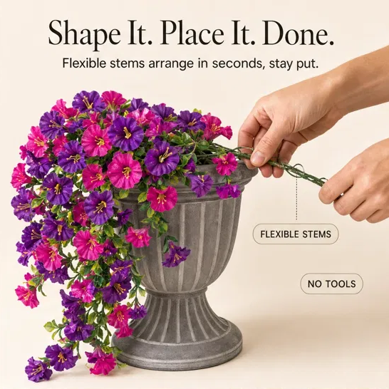 Bowerly™ – UV-Resistant Lifelike Hanging Morning Glory Vines for Outdoor Porch &amp; Garden Decor + 50% OFF