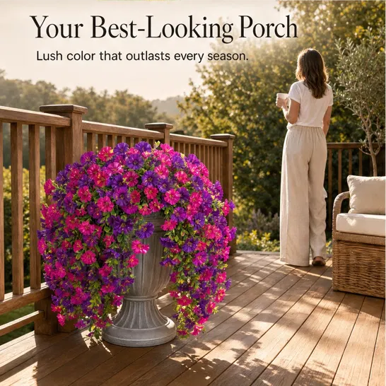 Bowerly™ – UV-Resistant Lifelike Hanging Morning Glory Vines for Outdoor Porch &amp; Garden Decor + 50% OFF