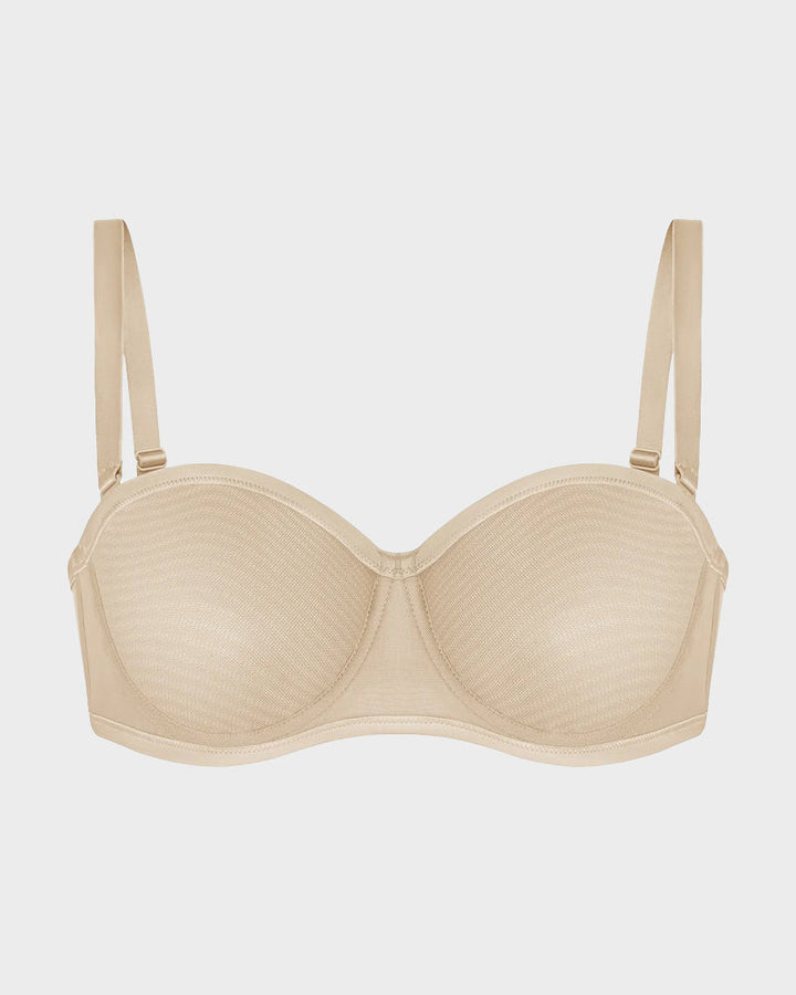 Bareloft™ – Stay-Put Strapless Mesh Underwire Balconette Bra with Convertible Straps + 1+1 FREE