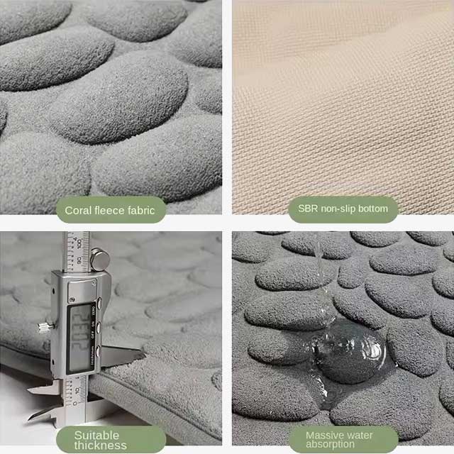 Pebbla™ – Cobblestone Memory Foam Non-Slip Bath Mat + 1+1 FREE