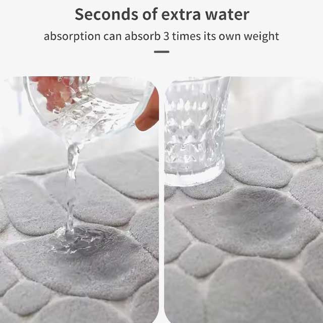 Pebbla™ – Cobblestone Memory Foam Non-Slip Bath Mat + 1+1 FREE