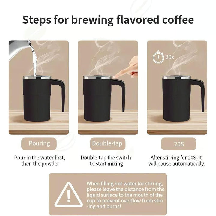 The AuraMix Smart Stirring Mug — Hands-Free Stir &amp; Sip! + 50% OFF