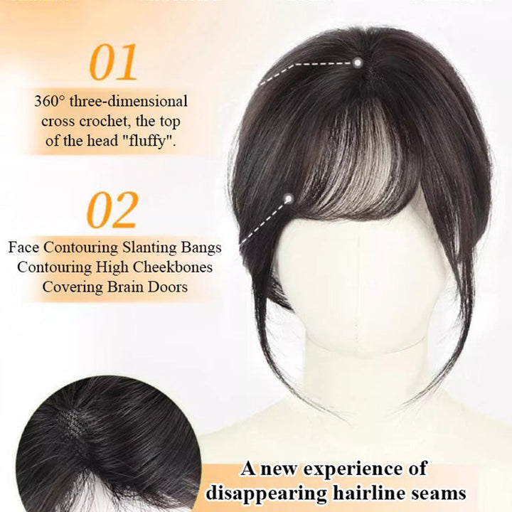 Wispelle™ – Seamless Clip-On French Bangs with Invisible Mesh Base + 50% OFF