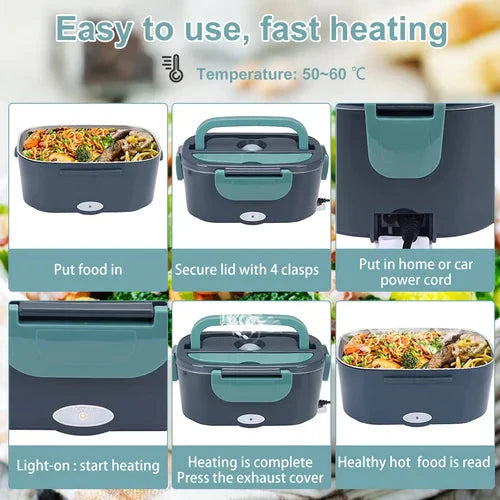 Stokewell™ – 60W Dual-Voltage Portable Electric Lunch Box for Car &amp; Home + 50% OFF