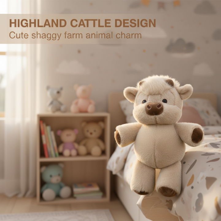 Heather &amp; Hoof™ – Ultra-Soft 14" Highland Cow Plush Cuddle Companion + 50% OFF
