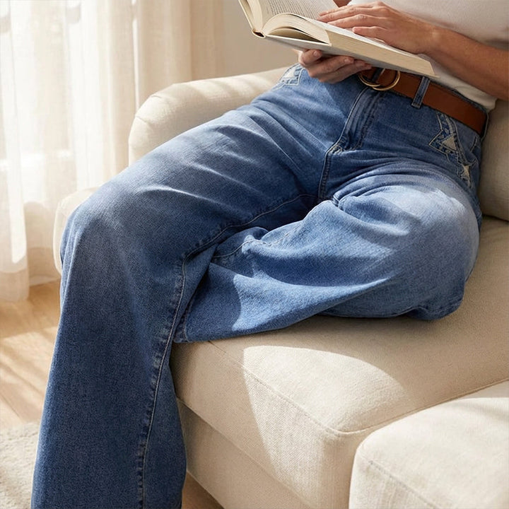 The AuraVintage Wide-Leg Jeans — Timeless Style Meets Modern Comfort + 50% OFF
