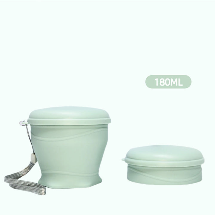 Canteo™ – Leak-Proof Collapsible Silicone Travel Cup with Lid &amp; Wrist Strap + 50% OFF