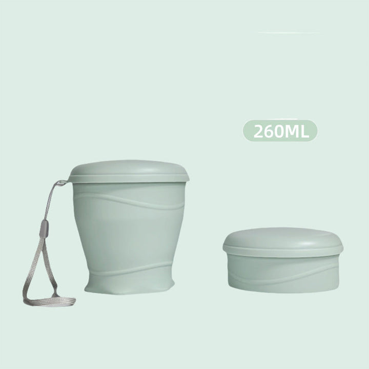 Canteo™ – Leak-Proof Collapsible Silicone Travel Cup with Lid &amp; Wrist Strap + 50% OFF