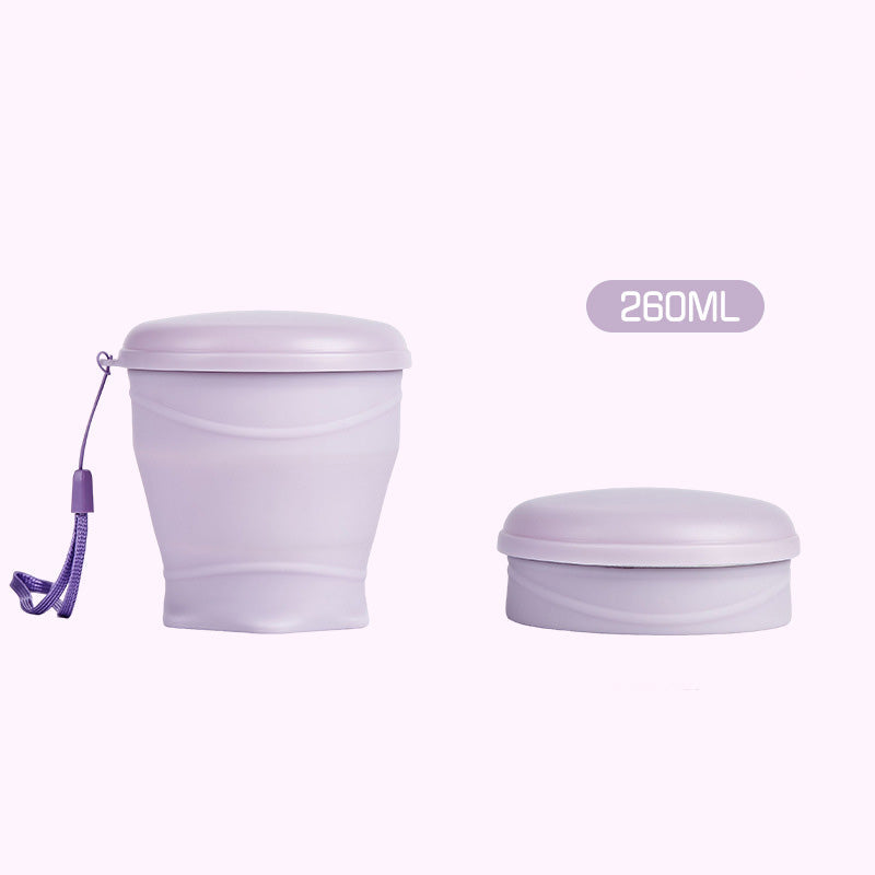Canteo™ – Leak-Proof Collapsible Silicone Travel Cup with Lid &amp; Wrist Strap + 50% OFF