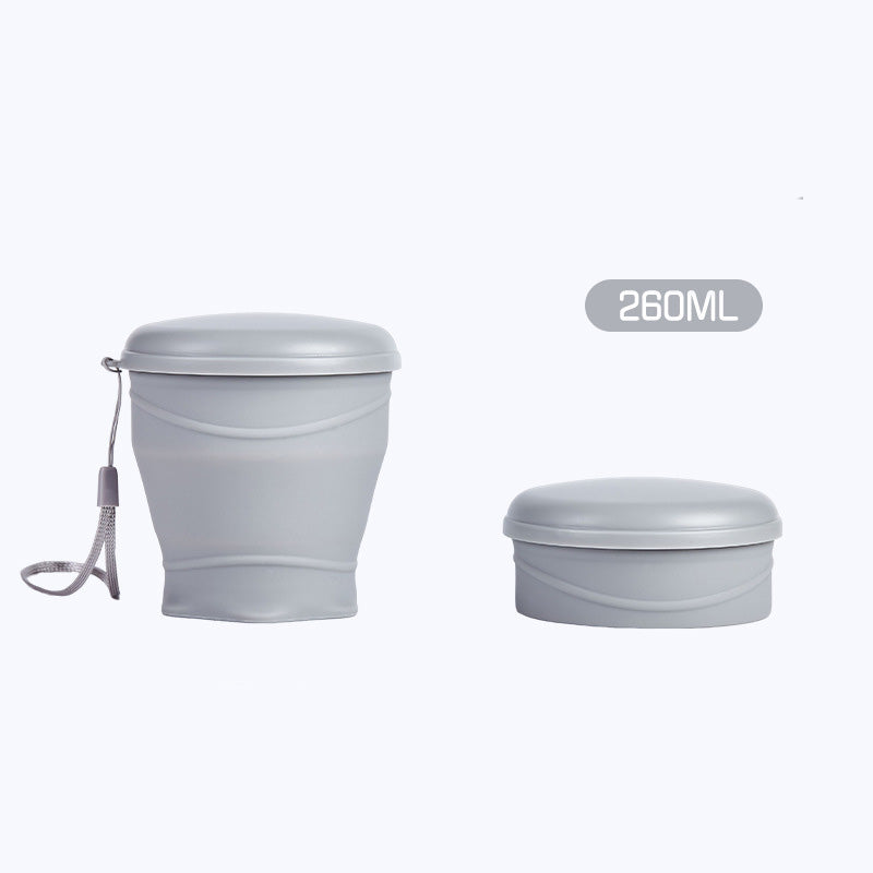 Canteo™ – Leak-Proof Collapsible Silicone Travel Cup with Lid &amp; Wrist Strap + 50% OFF