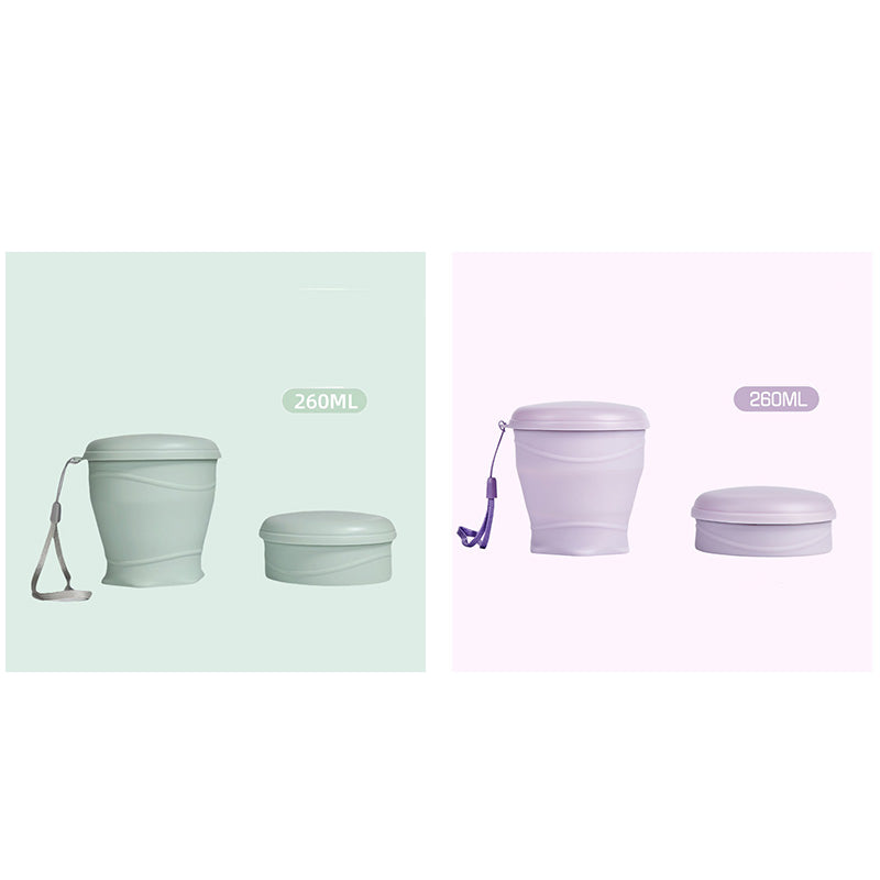 Canteo™ – Leak-Proof Collapsible Silicone Travel Cup with Lid &amp; Wrist Strap + 50% OFF