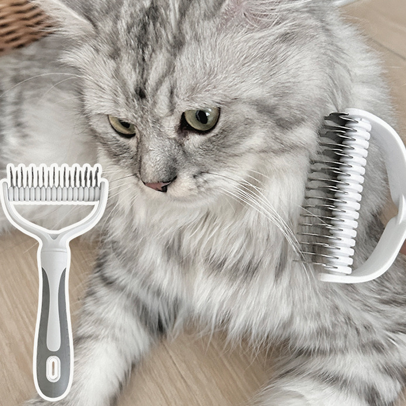 Coatcraft™ – Dual-Sided Dematting &amp; De-Shedding Rake for Dogs &amp; Cats + 50% OFF