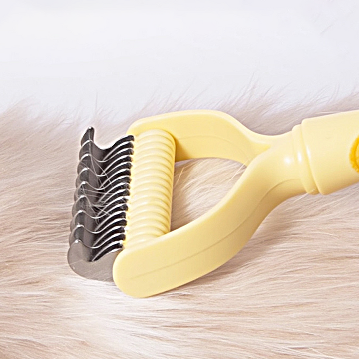 Coatcraft™ – Dual-Sided Dematting &amp; De-Shedding Rake for Dogs &amp; Cats + 50% OFF