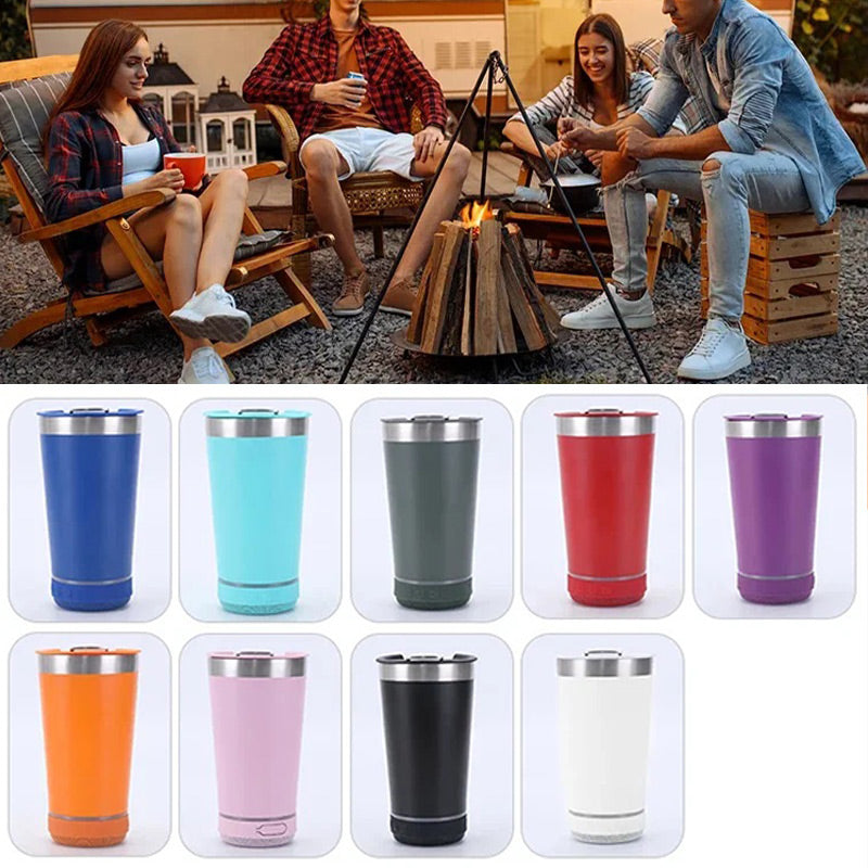 Clinkr™ – 20oz Insulated Tumbler with Built-In Bluetooth Speaker + 50% OFF
