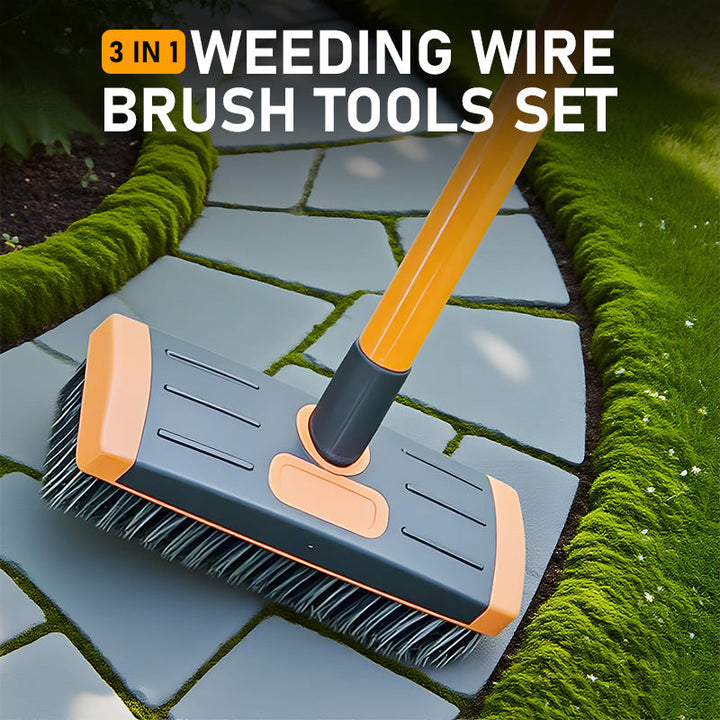 Pavercraft™ – 3-in-1 Weed &amp; Moss Wire Brush with Extendable Pole + 50% OFF