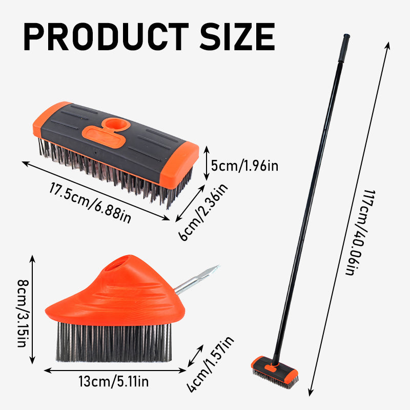 Pavercraft™ – 3-in-1 Weed &amp; Moss Wire Brush with Extendable Pole + 50% OFF