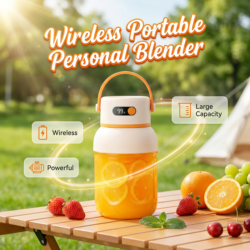 Frescato™ – Cordless Portable Blender with Digital Display &amp; Dual Lid System + 50% OFF
